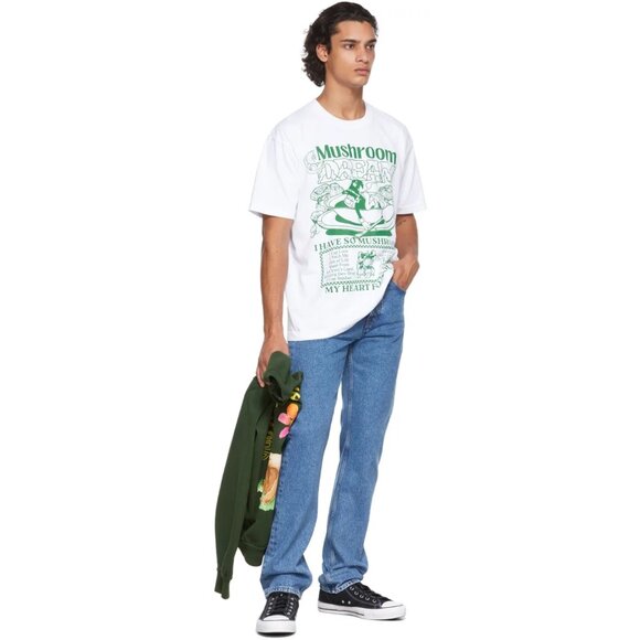 ONLINE CERAMICS White Cotton 'Mushroom' T-Shirt - Picture 1 of 9